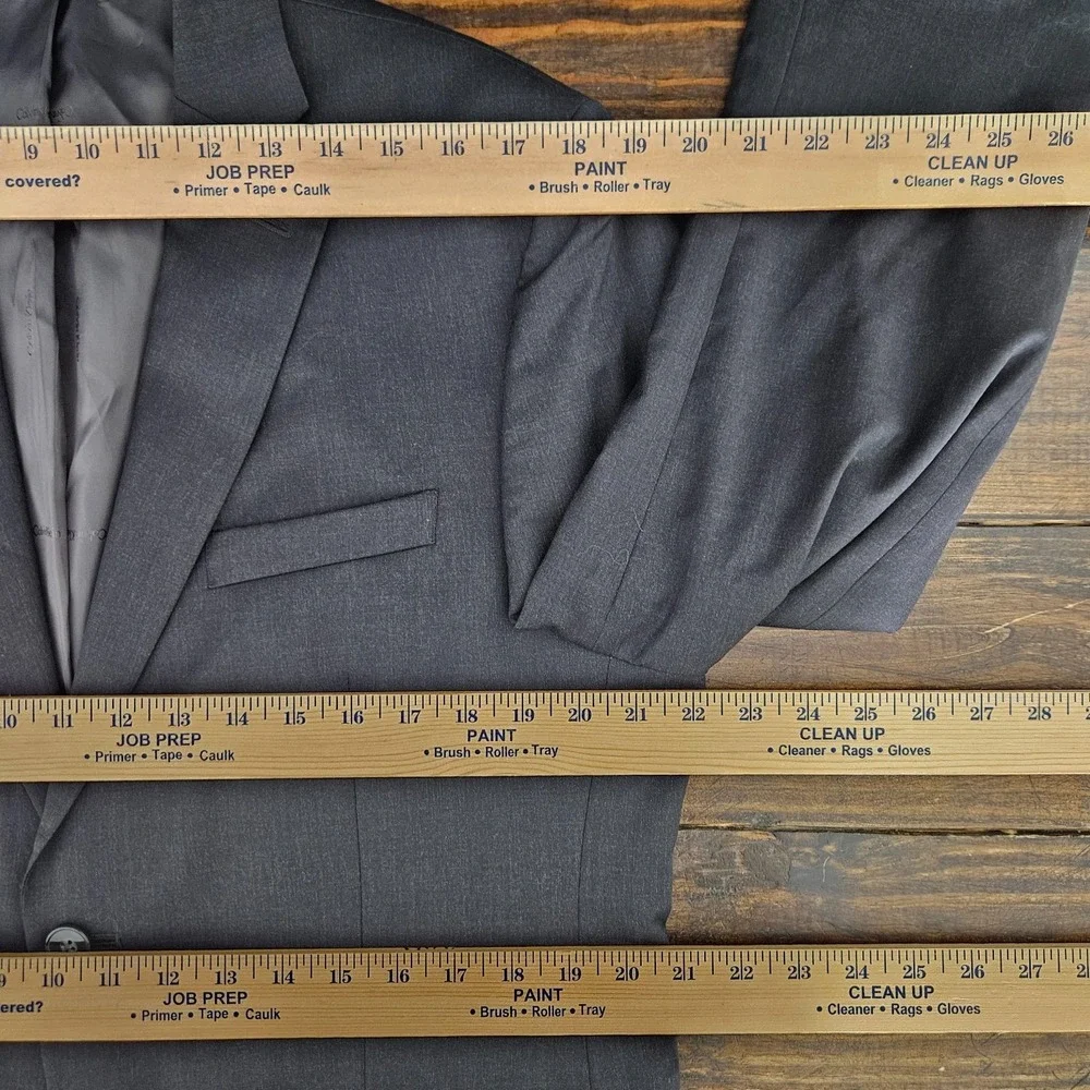 Calvin Klein‎ Men's Sport Coat Blazer Two Button Charcoal Black Wool Size 40S